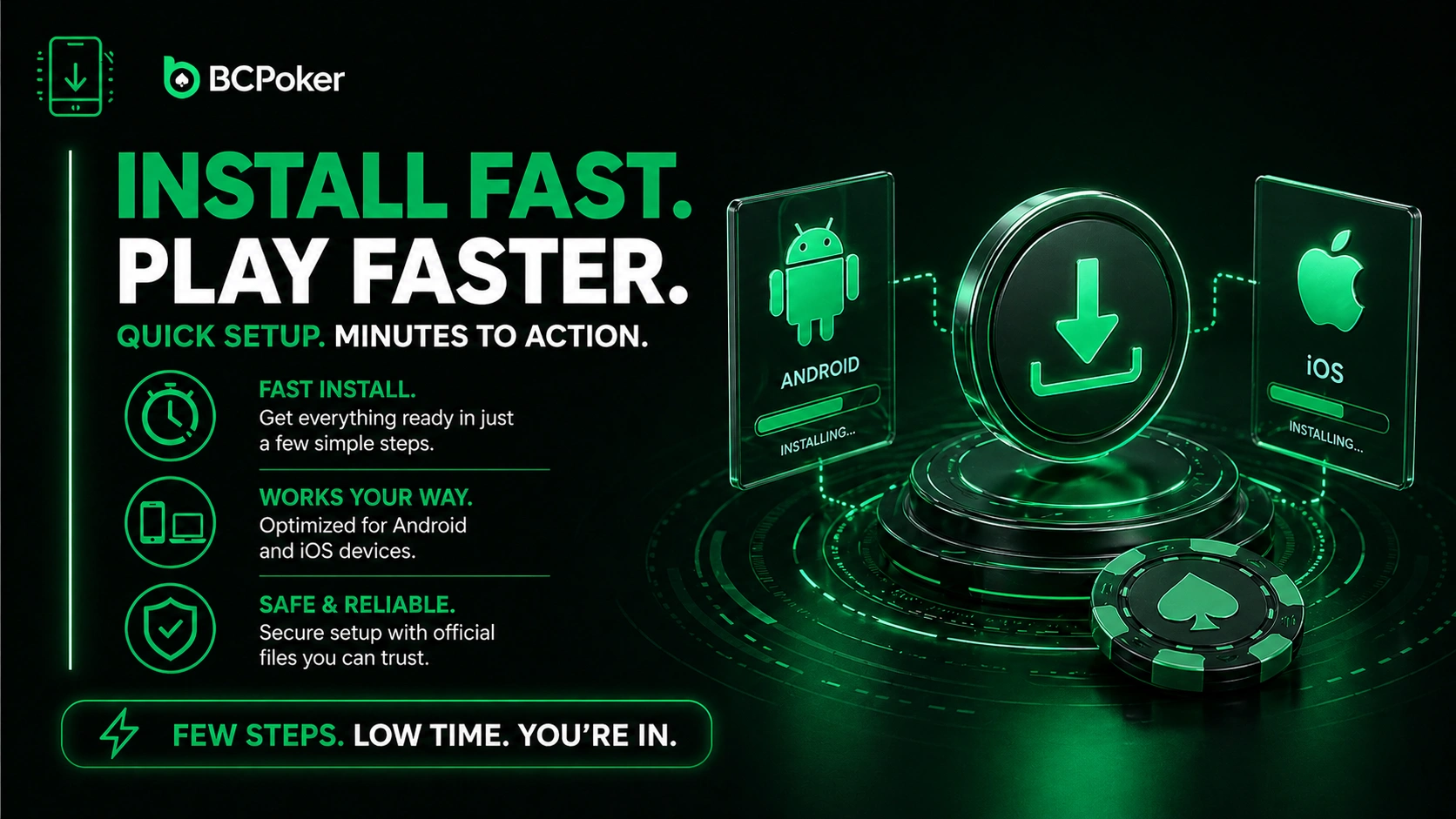 BCPoker fast install Brazil Android iOS poker app quick setup secure download mobile poker platform Brazil